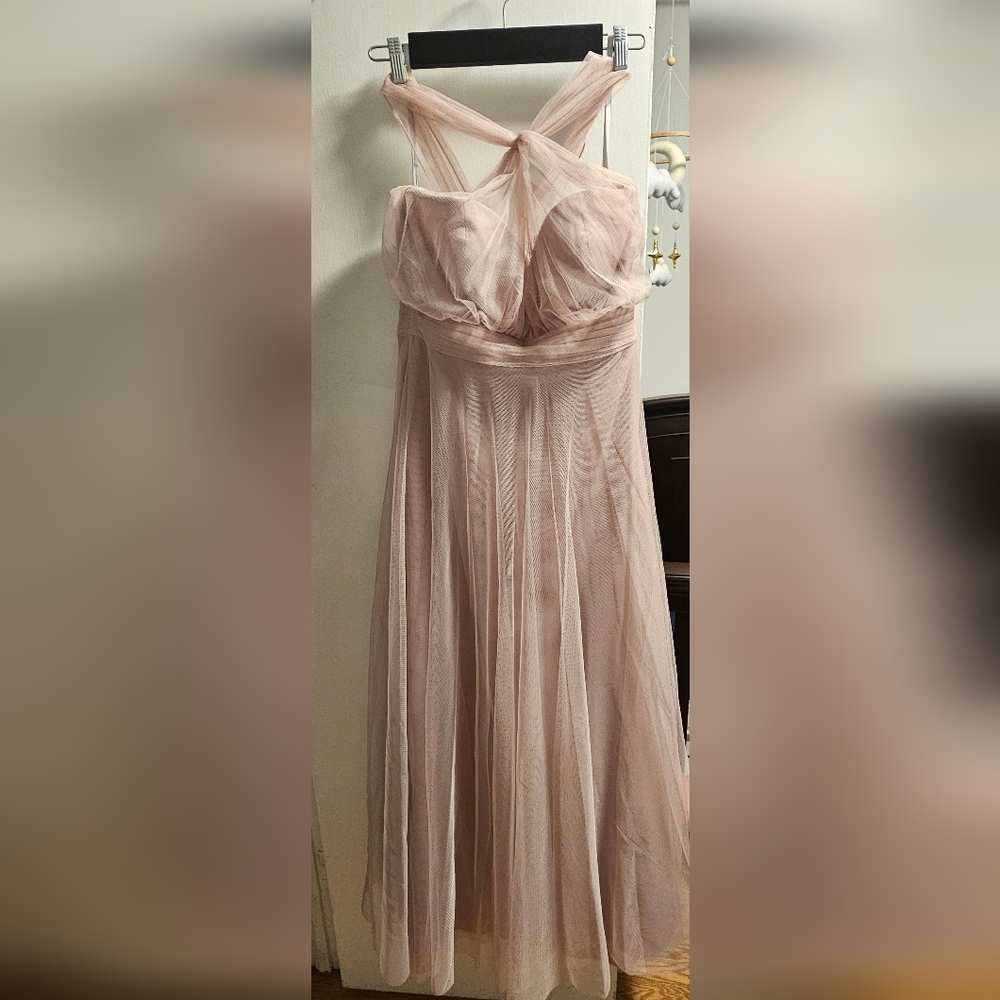 Suede Rose Halter Bridesmaid Dress From The Dessy Group